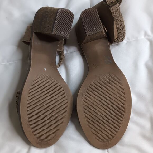 Barbara Barbieri Women's 8.5 Tan Leather Heeled Sandal - Picture 5 of 9